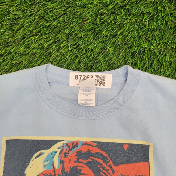 Vintage 90s Big-Lebowski Abide Movie Shirt XL 23x27 Crop - Picture 6 of 13